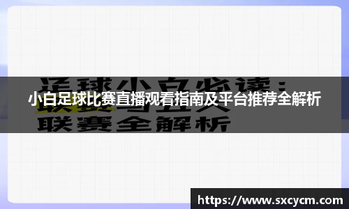 小白足球比赛直播观看指南及平台推荐全解析